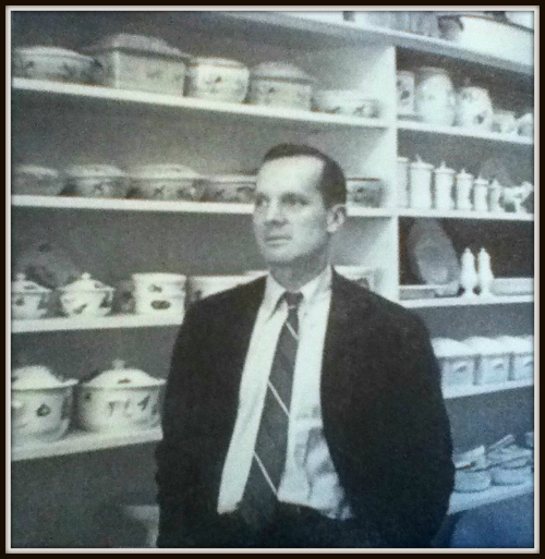 Chuck with French porcelain at the original Sutter Street Store